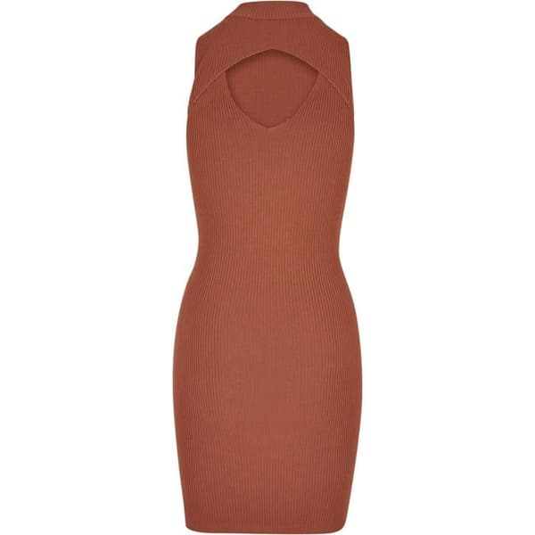 Ärmlös klänning - Urban Classics - Röd - Sofistikerad dekolletage - Figursydd - Mitten av låren