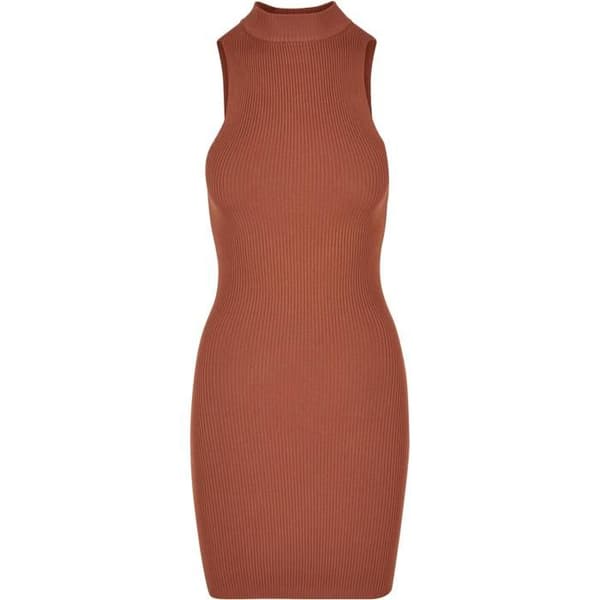 Ärmlös klänning - Urban Classics - Röd - Sofistikerad dekolletage - Figursydd - Mitten av låren