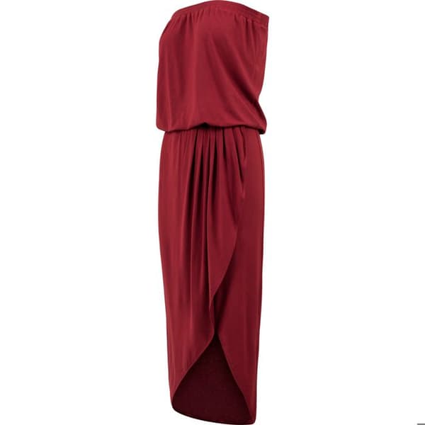 Bandeau klänning - URBAN CLASSICS - Viskos - Svart - Stora storlekar - Asymmetrisk