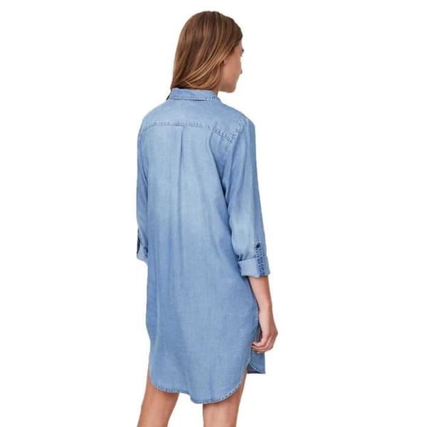 Vero Moda Silla långärmad skjortklänning - Blå - Dam - Vuxen