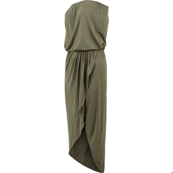 Bandeau klänning - URBAN CLASSICS - Viskos - Olivfärg - Kvinna - Asymmetrisk