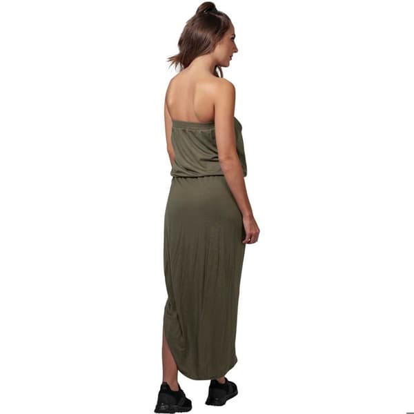 Bandeau klänning - URBAN CLASSICS - Viskos - Olivfärg - Kvinna - Asymmetrisk