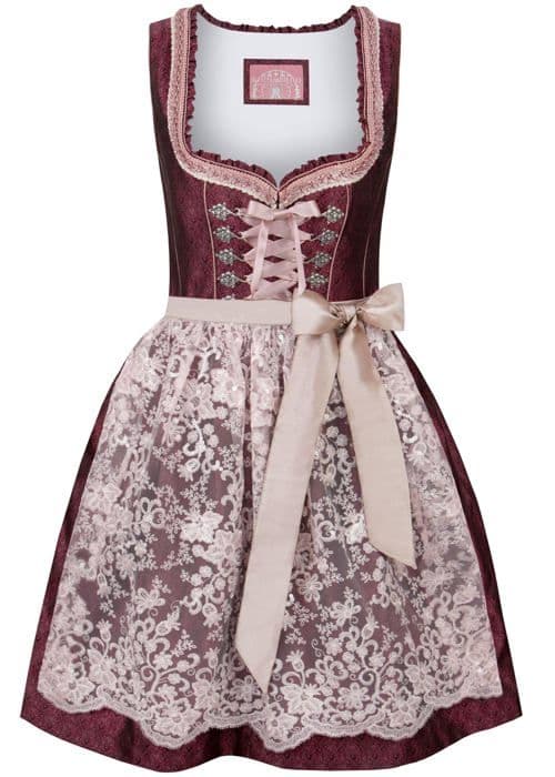 Robe Stockerpoint - ROSALIN BORDEAUX-44 - Dirndl Rosalinde Klänning för Särskilt Tillfälle, Bordeaux, 54 Kvinna