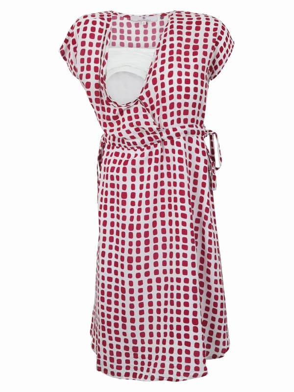Naisten imetysmekko punainen Bellybutton Maternity