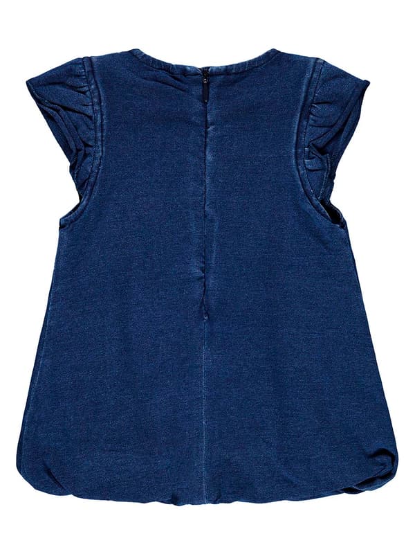 Pigekjole med korte ærmer, denim, hjerter, Kanz