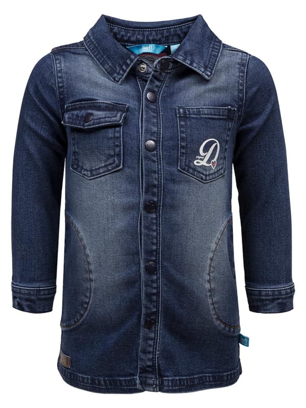 Piger denimkjole marineblå Lief