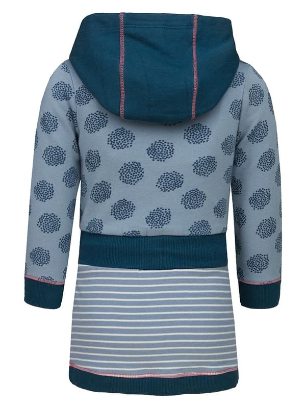 Tyttöjen sininen hupullinen mekko Lief