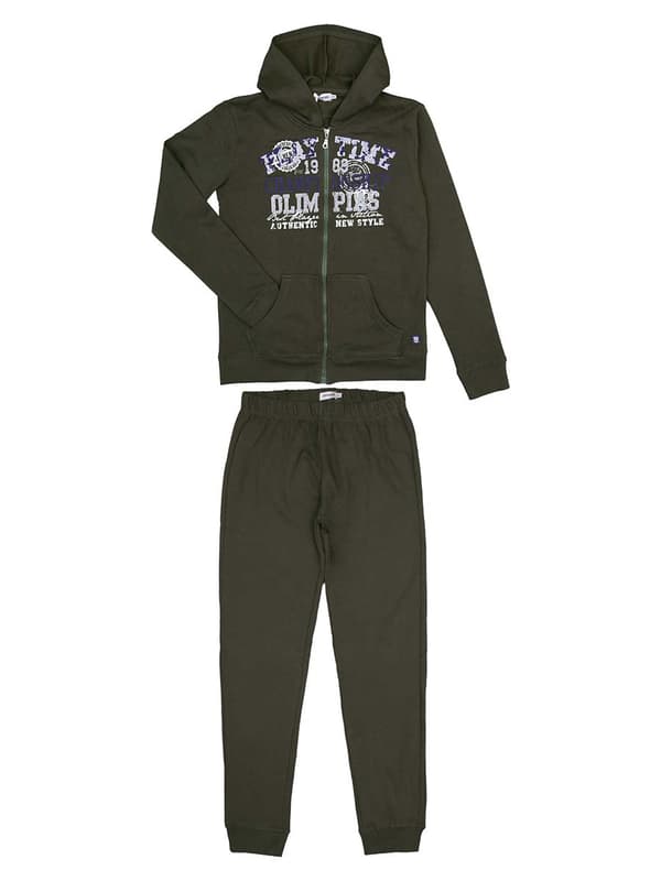 Børne træningssæt sweatshirt + khaki bukser Olimpias