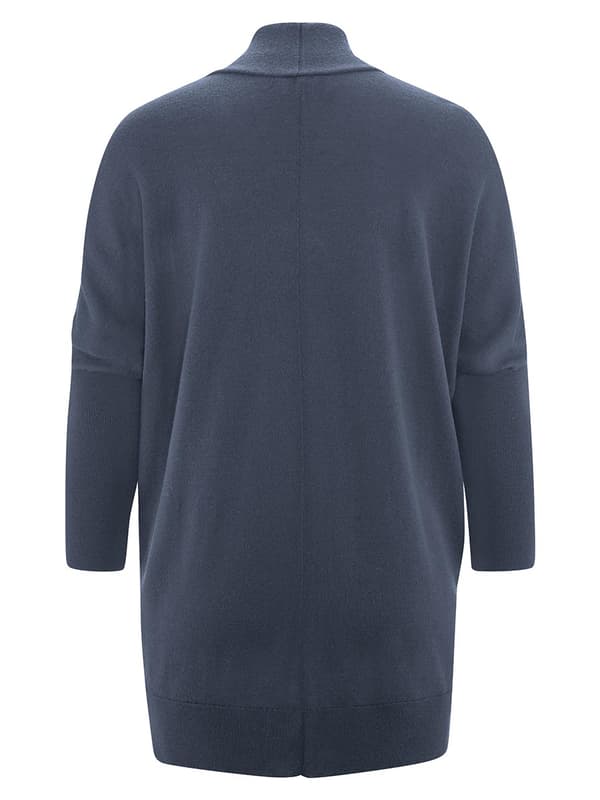 Dame marineblå sweaterkjole med navlemønster til gravide