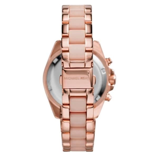 Bradshaw Chronograf Roséguld numrering toner av rosa Damklocka MK6066