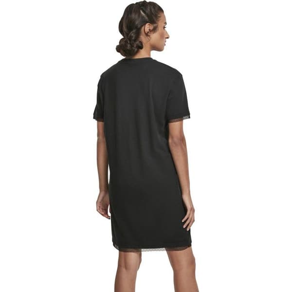 Urban Classics Dam - Boxy Lace Hem Klänning svart