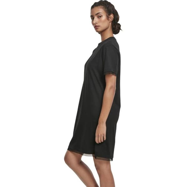 Urban Classics Dam - Boxy Lace Hem Klänning svart