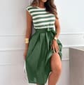 Miniatyrbild 2 av 2: Agélii Fashion - Randig klänning i viskos poplin - 2 färger - one size 36-42