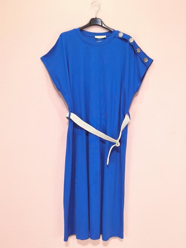 Agélii Fashion - Oversized kjole - flere farver - one size 40-46 Blå