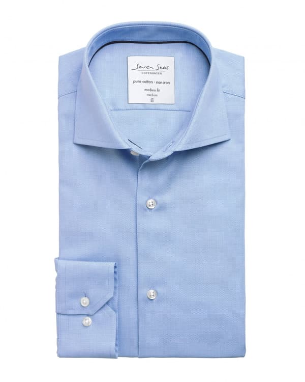 Seven Seas - Skjorta SS310 MF Dobby Royal Oxford