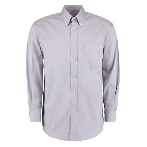 Kustom Kit Långärmad Oxford-skjorta med lång ärm för män