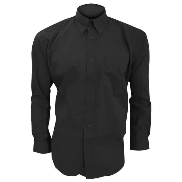 Kustom Kit Långärmad Oxford-skjorta med lång ärm för män