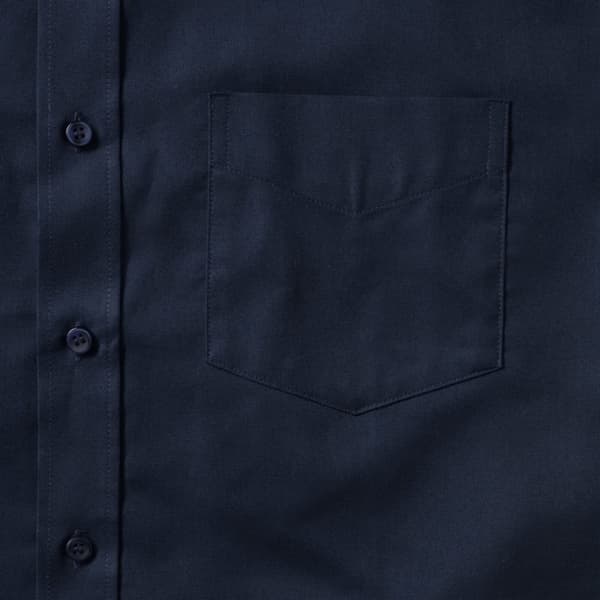 Russell Collection Mens Short Sleeve Easy Care Oxford Shirt