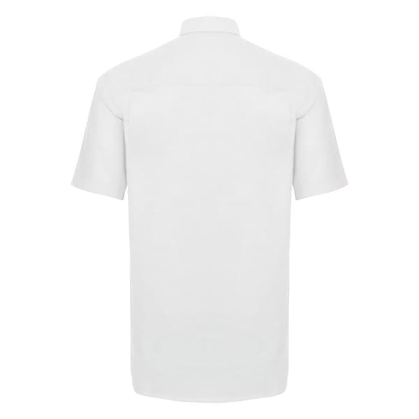 Russell Collection Mens Short Sleeve Easy Care Oxford Shirt