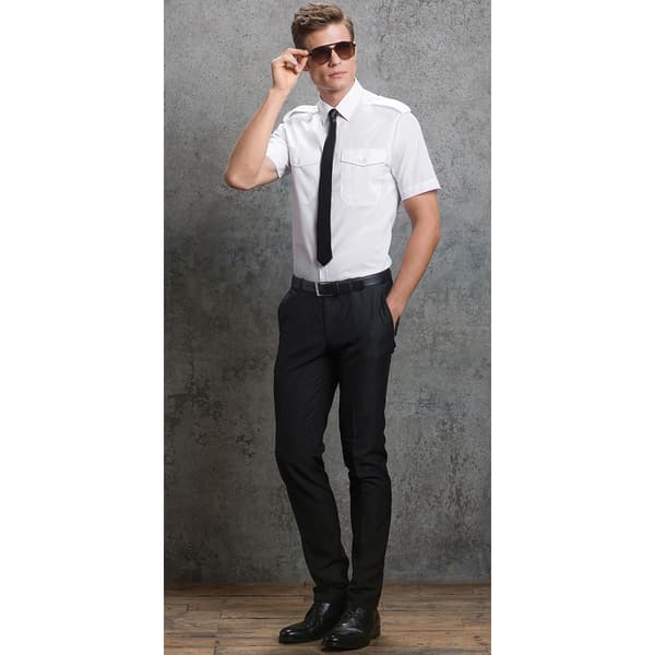 Kustom Kit Mens Short Sleeve Pilot Shirt