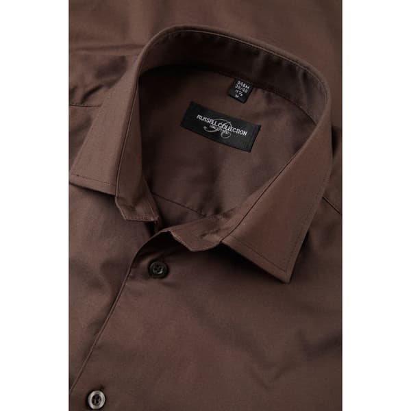 Russell Collection Mens Long Sleeve Easy Care Fitted Shirt