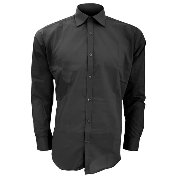 Kustom Kit Slim Fit langærmet business/arbejdsskjorte til mænd