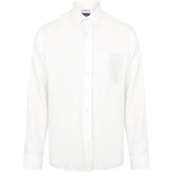 Henbury Arbejdsskjorte med lange ærmer til mænd White 4XL