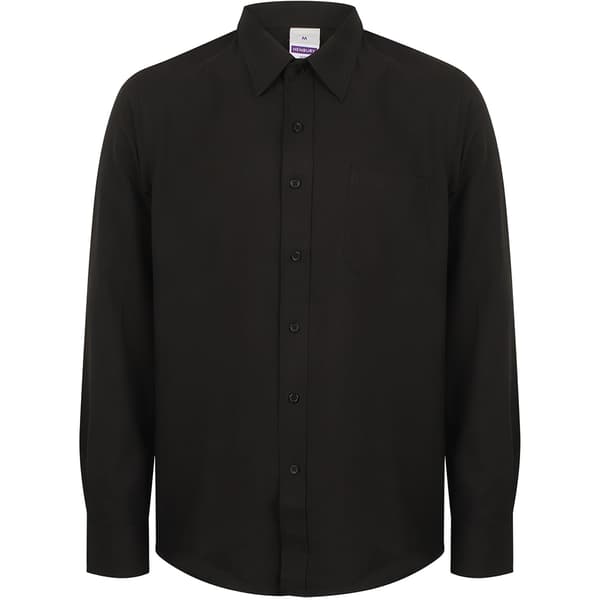 Henbury Mens Wicking Long Sleeve Work Shirt