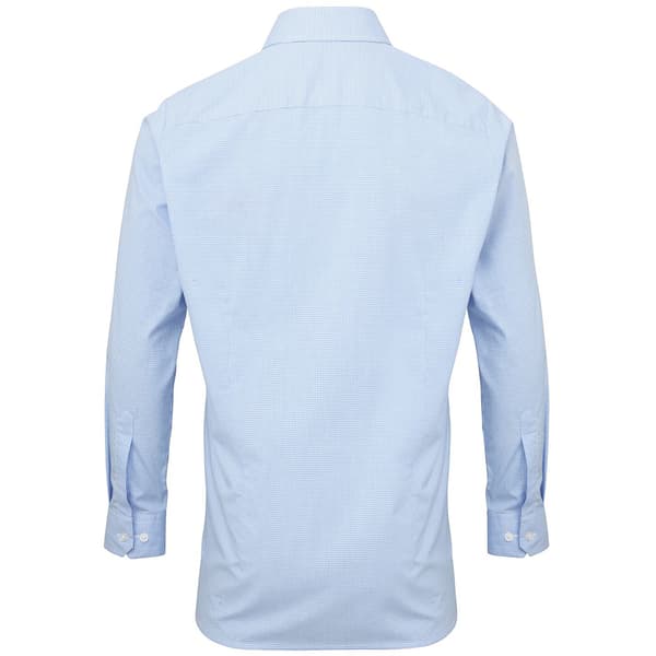 Premier Mens Microcheck Long Sleeve Shirt
