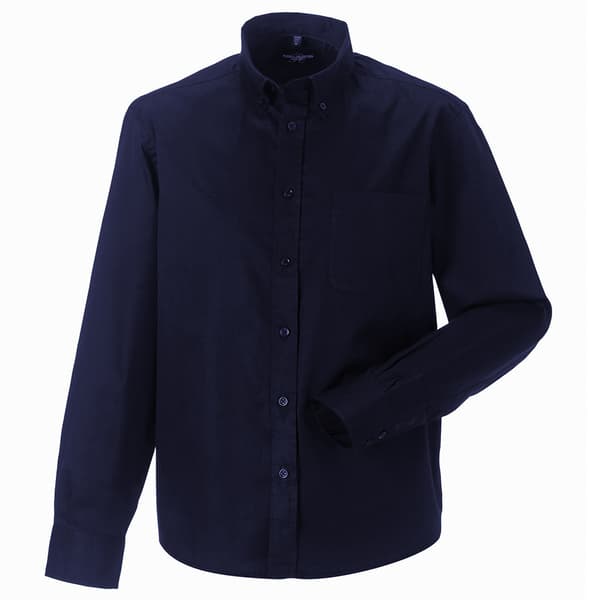 Russell Collection Mens Long Sleeve Shirt