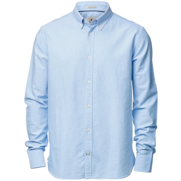 Nimbus Mens Rochester Oxford Long Sleeve Formal Shirt Light Blue 4XL