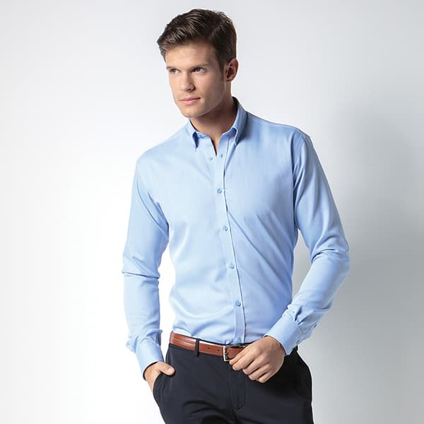 Kustom Kit Herre Premium Non Iron langærmet skjorte til mænd