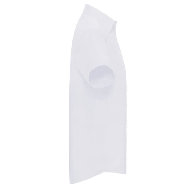 Russell Collection Mens Short Sleeve Easy Care Tailored Oxford Shirt