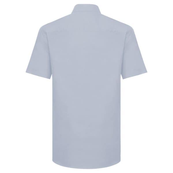 Russell Collection Mens Short Sleeve Easy Care Tailored Oxford Shirt