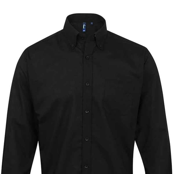 Premier Herre Signature Oxford langærmet arbejdsskjorte med lange ærmer