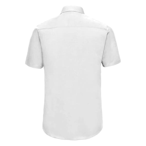 Russell Collection Mens Short Sleeve Easy Care Fitted Shirt