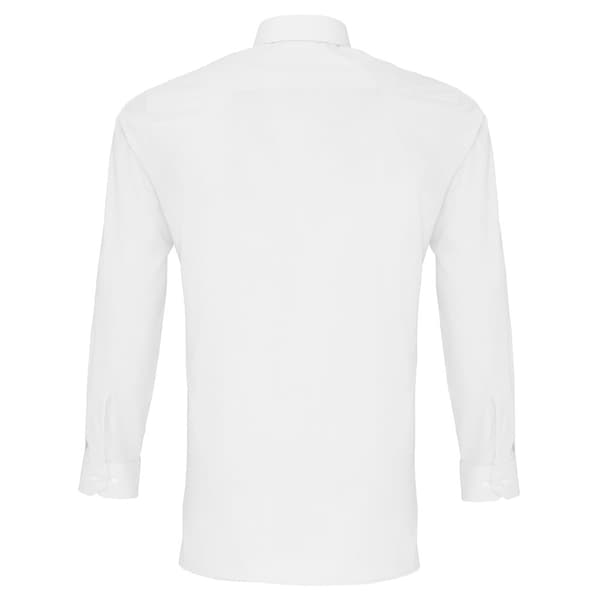 Premier Mens Long Sleeve Fitted Poplin Work Shirt