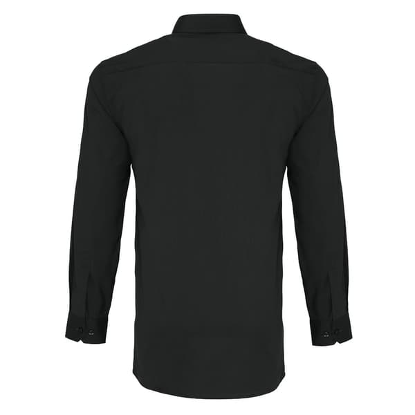 Premier Mens Long Sleeve Fitted Poplin Work Shirt