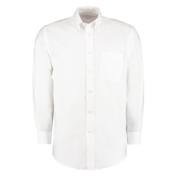 Kustom Kit Mens Workplace Long Sleeve Oxford Shirt White 14in