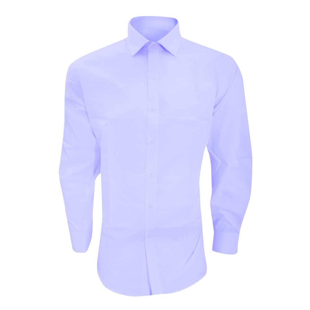 Brook Taverner Alba Slim Fit långärmad arbetsskjorta med lätt strykjärn för män