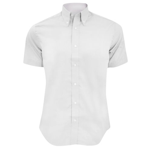 Bild av Kustom Kit Kort-ärmskräddarsydd Fit Premium Oxford-skjorta för män