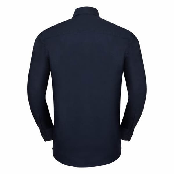 Russell Collection Mens Long Sleeve Easy Care Tailored Oxford Shirt med lång ärm och lätt skötsel