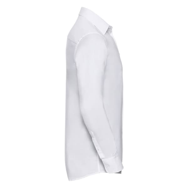 Russell Collection Mens Long Sleeve Easy Care Tailored Oxford Shirt