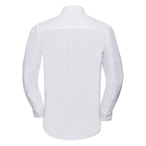 Russell Collection Mens Long Sleeve Easy Care Tailored Oxford Shirt