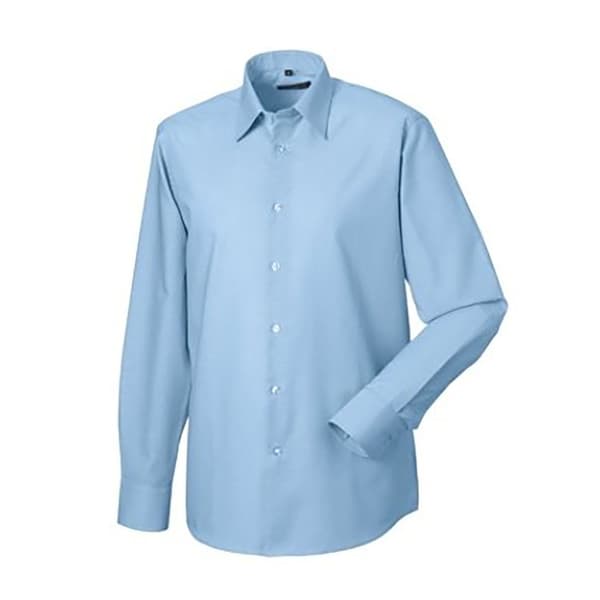 Russell Collection Mens Long Sleeve Easy Care Tailored Oxford Shirt