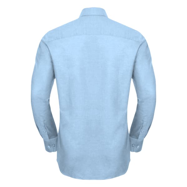 Russell Collection Mens Long Sleeve Easy Care Tailored Oxford Shirt