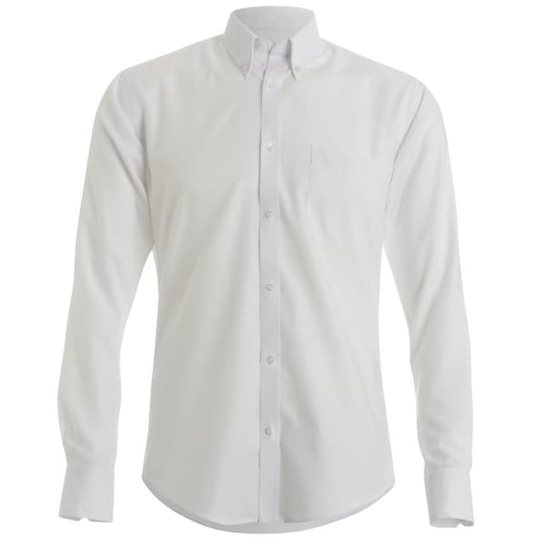 Kustom Kit Mens Slim Fit Long Sleeved Oxford Work Shirt