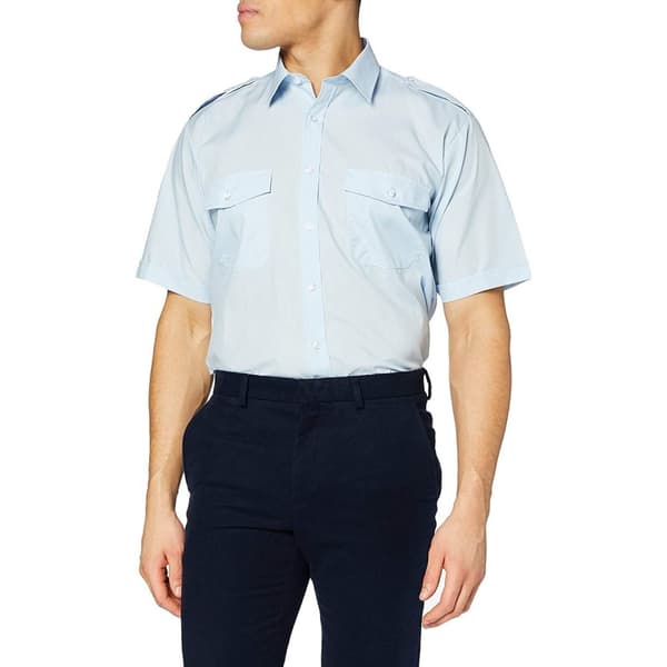 Premier Mens Short Sleeve Pilot Plain Work Shirt