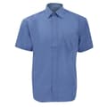 Pikkukuva 1 / 4: Russell Collection Mens Short Sleeve Poly-Cotton Easy Care Poplin Shirt