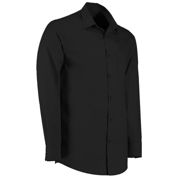 Kustom Kit Långärmad poplinskjorta för män